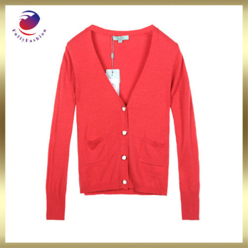 woolen sweater designs for ladies long sleeve red cardigan