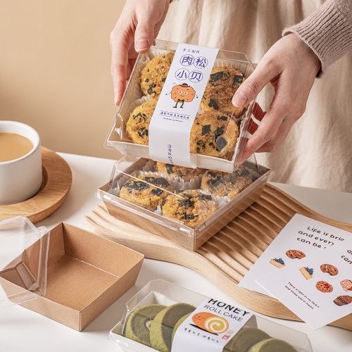 Kraft Paper Food Box with Clear Lid