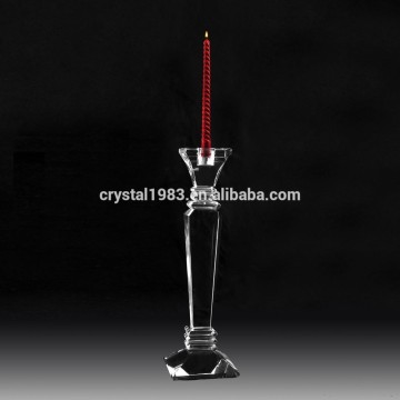 Wholesale K9 Crystal Long Shape Clear Candleholder For Religious Articles Candelabrum