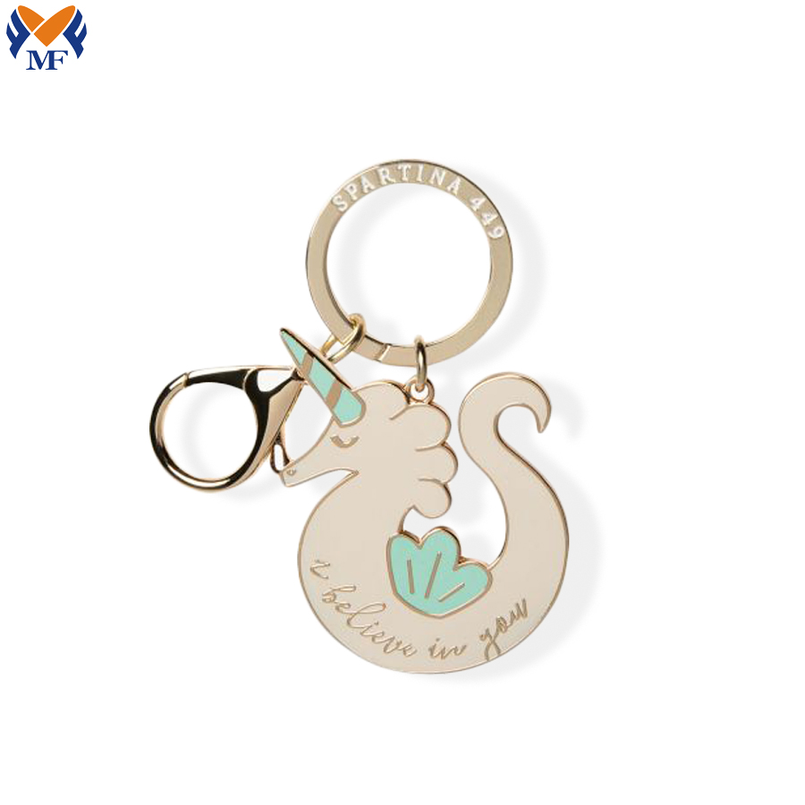 Metal zinc alloy custom enamel keychain