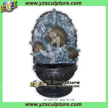 bronze wall fountain with Turtle GBF-M036V