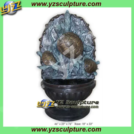 bronze wall fountain with Turtle GBF-M036V