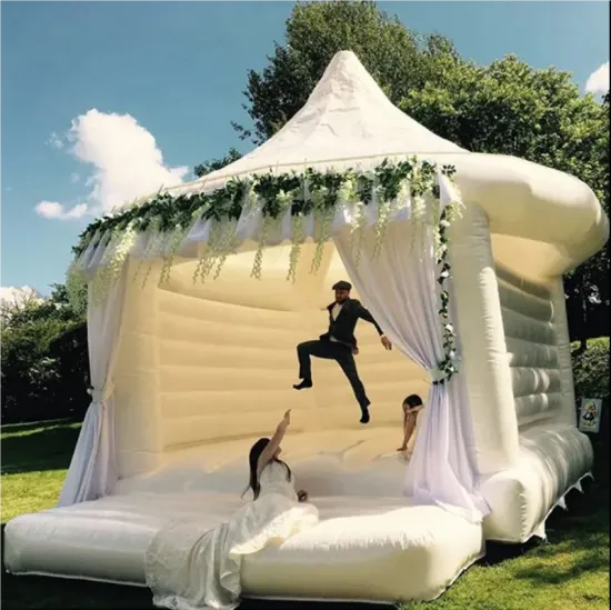 White Design Wedding Party Inflatable Bubble Bounce Castle