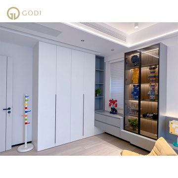 GODI Modern Bedroom Furniture Closets: Cheap Slat Panel Door Wardrobes