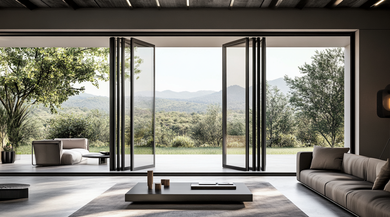 Aluminum folding doors