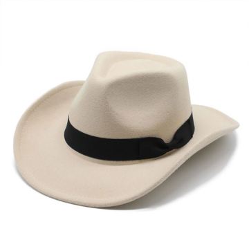 Wholesale Factory Fashion Unisex Wool Felt Fedora Hats with Bowknot