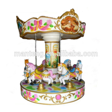 Mini Carousel Horse 6 Seats Carousel Kiddie Ride Amusement Game Machine