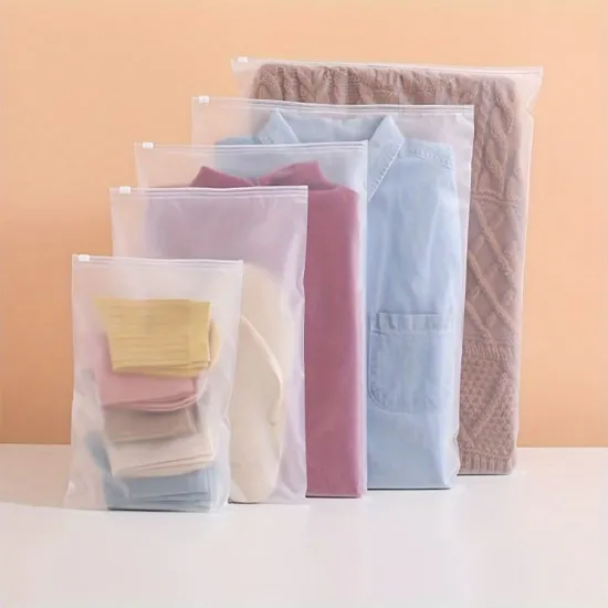 Eco-Friendly Transparent PVC Ziplock Bag for Custom Logo Clothing Packaging