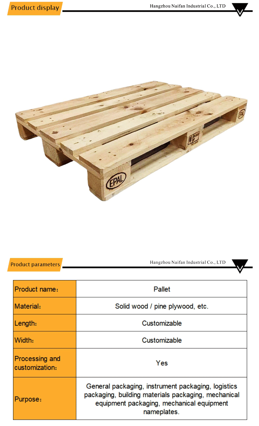 EU Standard Solid Wood Pallet