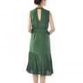 O-Neck Slim Kleid Faltenkleid