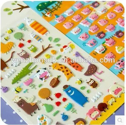 Cheap Cartoon 3D foam sticker kids cute puffy sticker