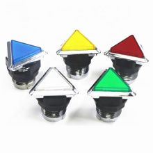 Bouton-poussoir électrique de type triangle 32 mm avec LED
