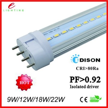3 or 5 years warranty high lumen dimmable 2g11 base led pl lamp tube