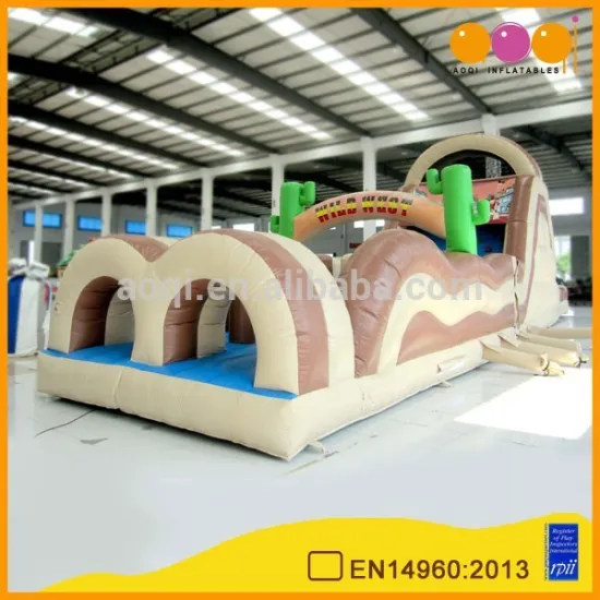 AOQI best seller children inflatable obstacle course indoor sport inflatable trampoline obstacle game for sale