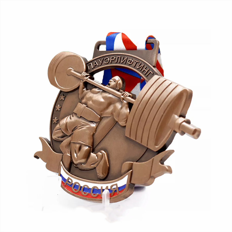 Bronze 3D Weightlifting Award Medal