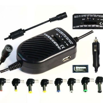 80W Multi-function Universal Car Charger with Multi-Tips and Cigarette Lighter Connector