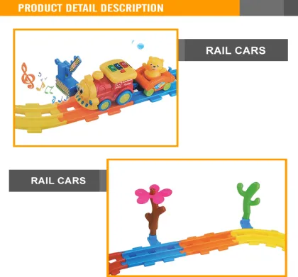 railway train set funny plastic race track
