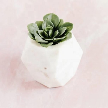 Light Grey Marble Planters: Stylish Flower Pots and Stone Planters for Living Room Decor