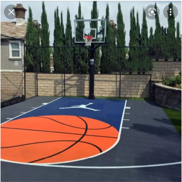 DIY outdoor home game court backyard basketball court flooring surface for modular sports interlocking tiles courts