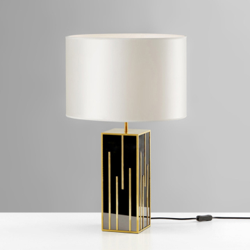 Moderne Luxus am Nachtstofftafel Metalltischlampen für Schlafzimmer
