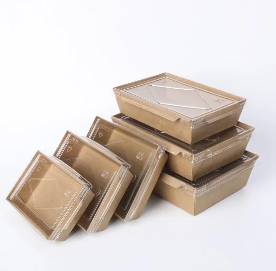 Disposable Anti-fog Kraft Paper Lunch Box