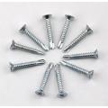 Blue White Zinc Flat Head Self Drilling Screw