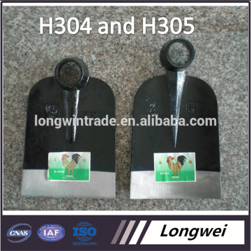 Hot selling ! Railway Steel garden Hoe 305 with wooden handle of high quality