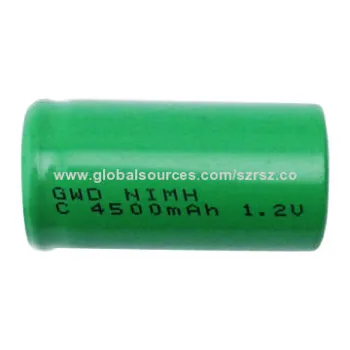 NiMH Battery, 1.2V, 4500mAh Capacity