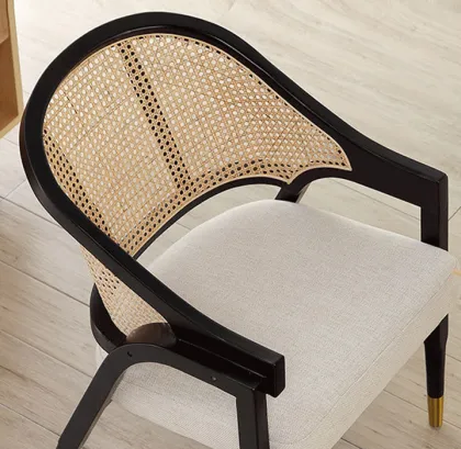 Indonesian Fujiwara Walnut Matte Black Bedroom & Living Room Furniture Chairs