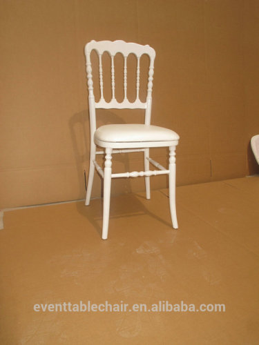 white wooden napoleon banquet chair with cushion pad