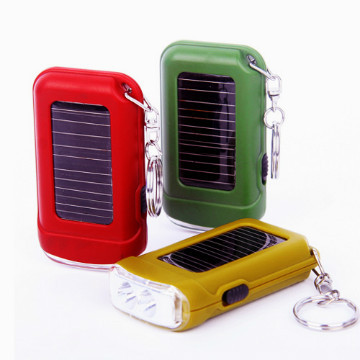Solar Mini LED Keychain Torch,Flashlight