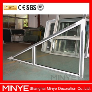 plastic profile triangle windows /fixed design PVC window/LG windows