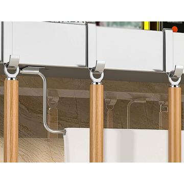 Wall Mount Spice Rack With Hooks/60CM