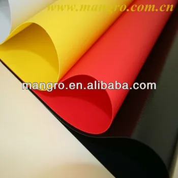 Woven polyester fabric with a both side PVC Coating