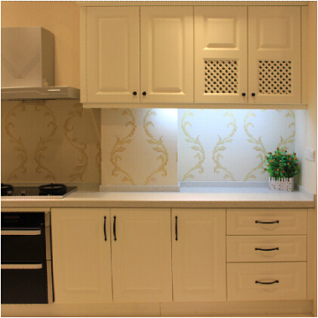 White PVC Kitchen Cabinets