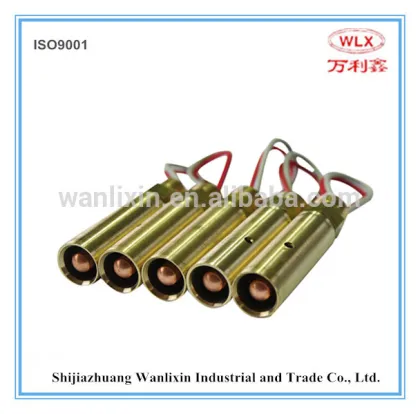 Immersion thermocouple contact blocks; immersion thermocouple receptacles