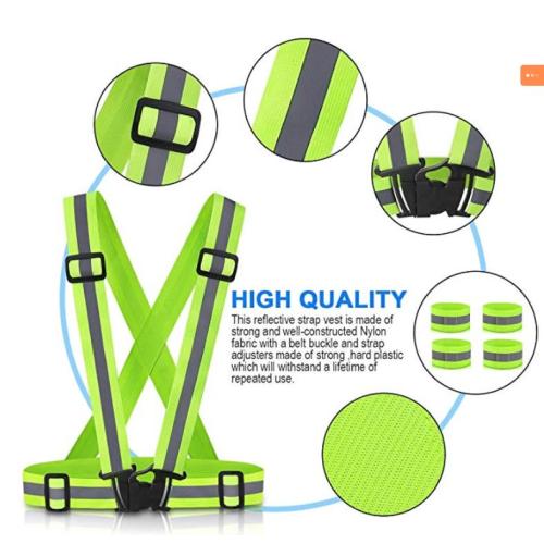 Polyester highlight reflective stripe safety belt