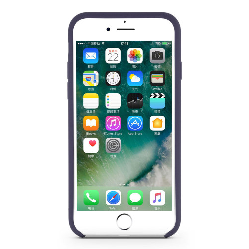 Fashionable Elegant Blue Liquid Silicone Rubber Iphone8 Case