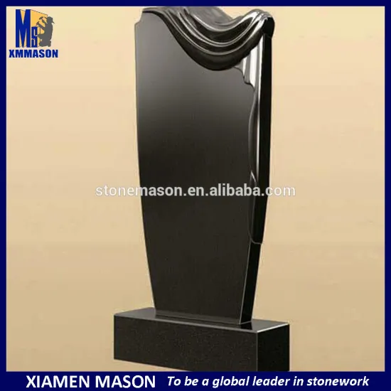 Blank china black granite monuments for cemetery headstones prices