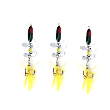MISTER LURE 90mm Spinnerbait Trolling Spoon Propeller Spinner Bait for Trout Fishing, 9g