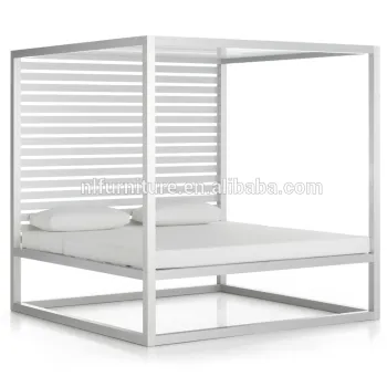 Aluminium Outdoor Sun Lounger with Canopy