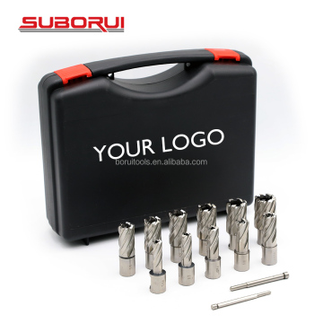 SUBORUI HSS 13Pcs Broach Cutter Mag Core Drill Bit Set for Metal Magnetic Drill Press
