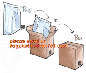 Wine bag-in-box, bag in box juice dispenser filler, Liquor Bags, juice dispenser filler, wine cooler bag in box with tote