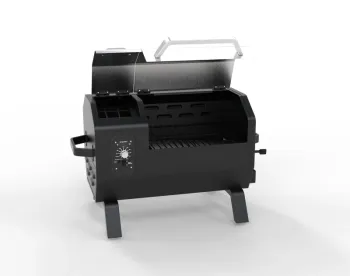 11-Inch Outdoor Portable Barbecue Foldable Tabletop Wood Pellet Smoker BBQ Grill