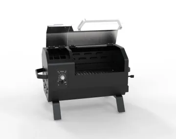 11-Inch Outdoor Portable Barbecue Foldable Tabletop Wood Pellet Smoker BBQ Grill