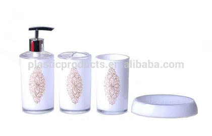 White Bathroom Accessory Set with Iron Walmart Bath Sets