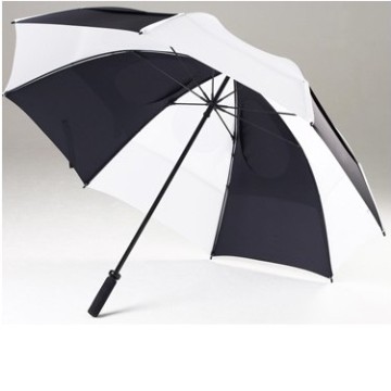 Black White Manual Popular Windproof Patio Golf Umbrella