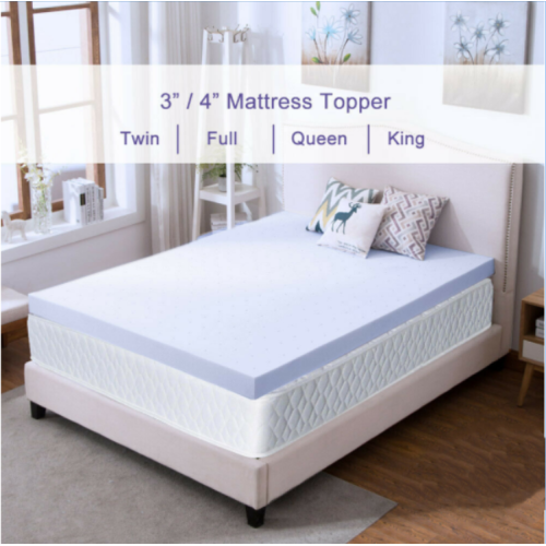 Gel-Infused Memory Foam Lavender Ventilated Mattress Topper