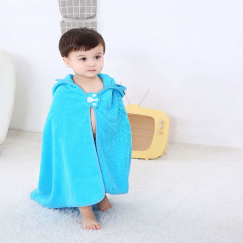 Poncho serviette enfant en coton bio doux