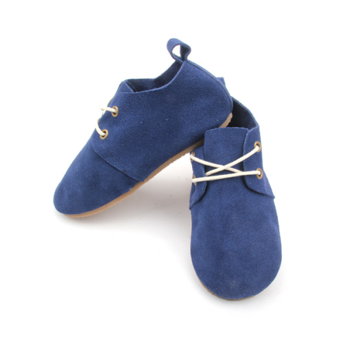 Sapatos Oxford de couro infantil multicolorida de borracha